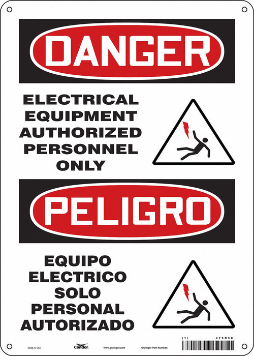 Safety Sign 14 inx10 in Aluminum
