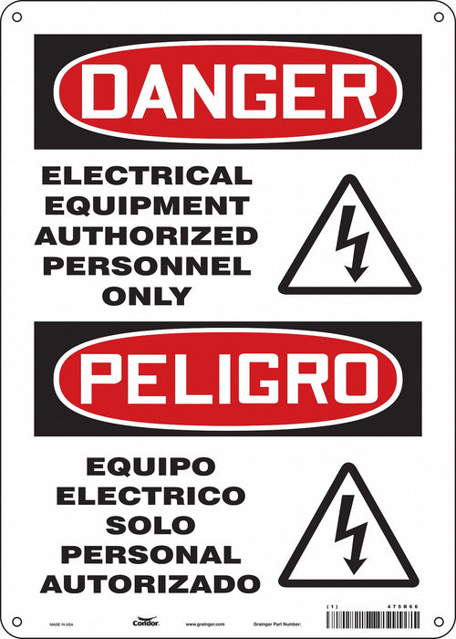 Safety Sign 14 in x 10 in Polyethylene