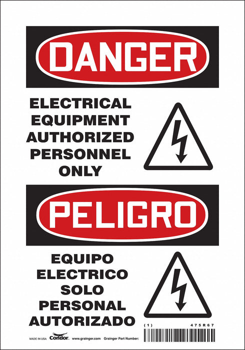 Safety Sign 10 inx7 in Vinyl