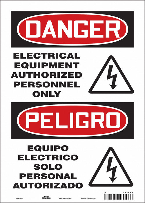 Safety Sign 14 in x 10 in Vinyl
