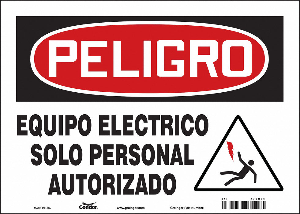 Safety Sign 10 in x 14 in Vinyl