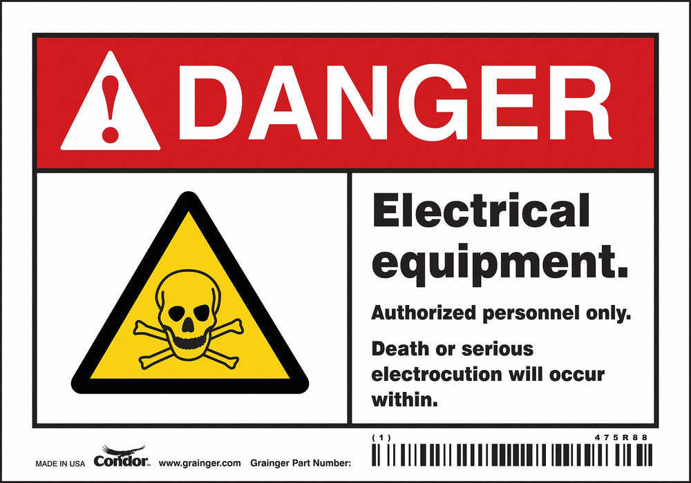 Safety Sign 3 1/2 inx5 in Vinyl