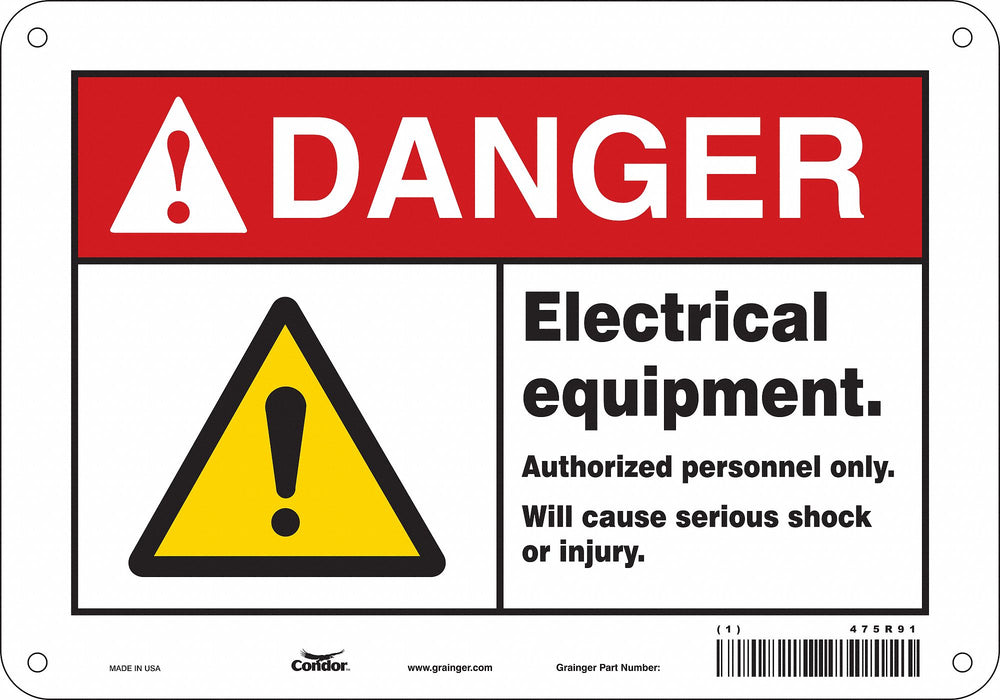 Safety Sign 7 in x 10 in Aluminum