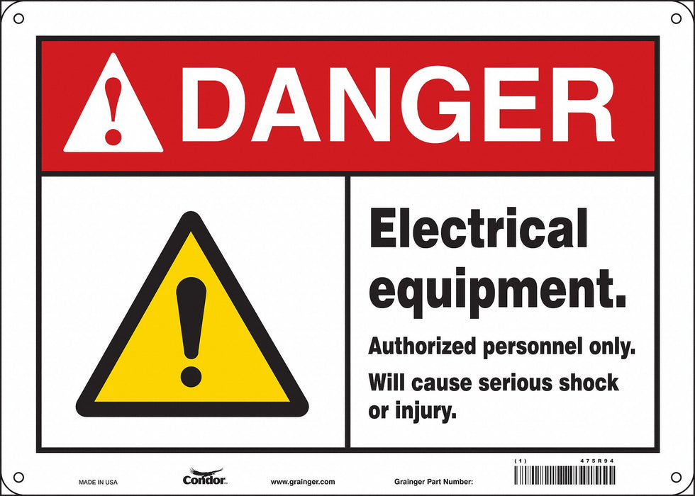 Safety Sign 10 inx14 in Polyethylene