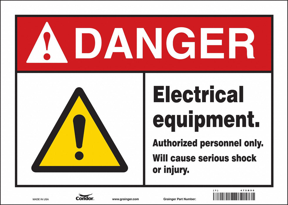Safety Sign 10 inx14 in Vinyl