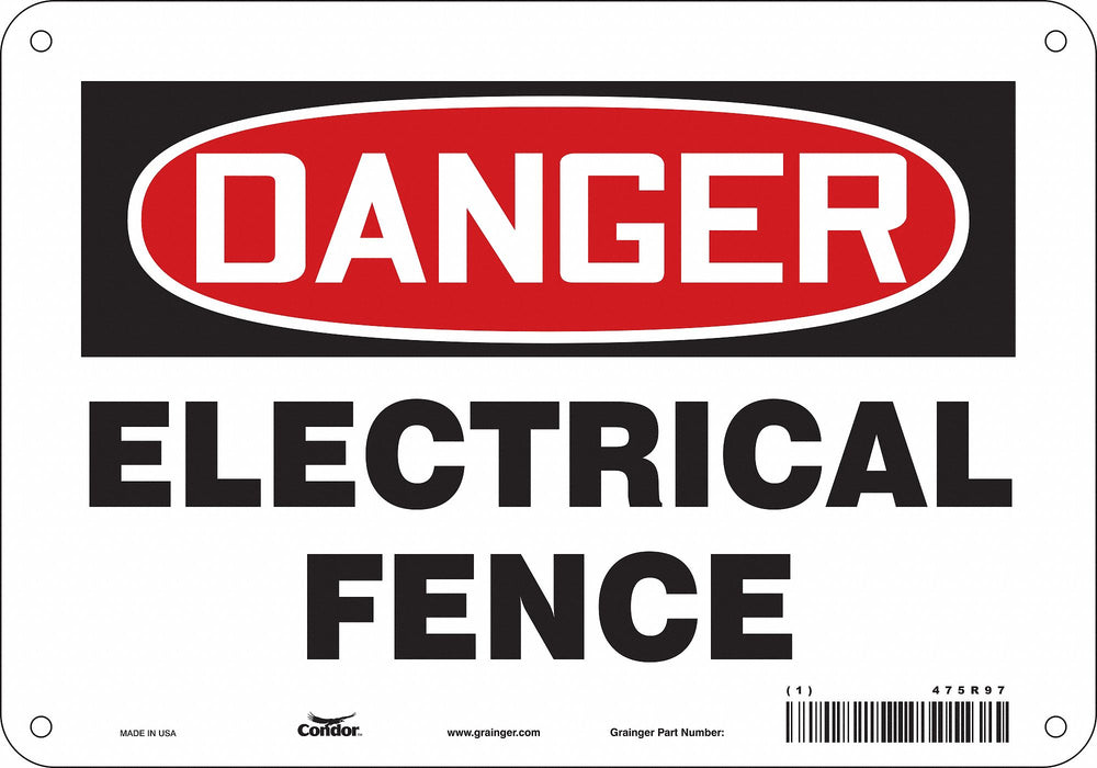 Safety Sign 7 in x 10 in Aluminum