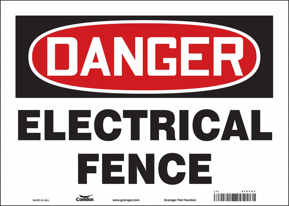 Safety Sign 10 in x 14 in Vinyl