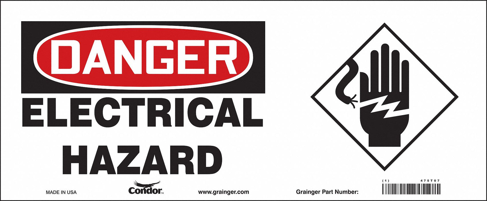 Safety Sign 7 in x 17 in Vinyl