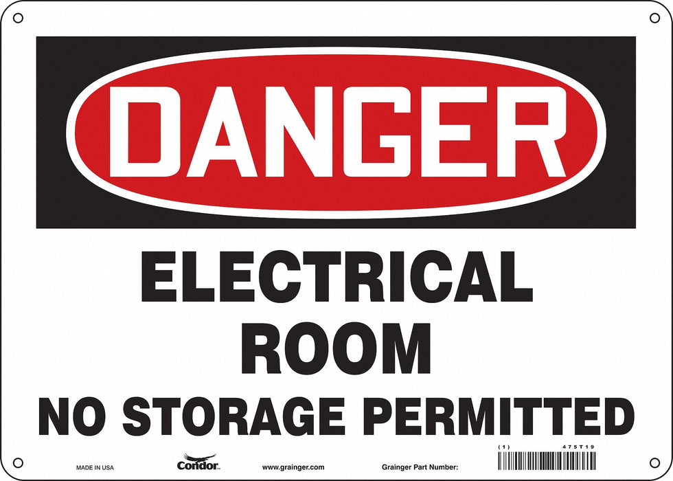 Safety Sign 10 inx14 in Aluminum