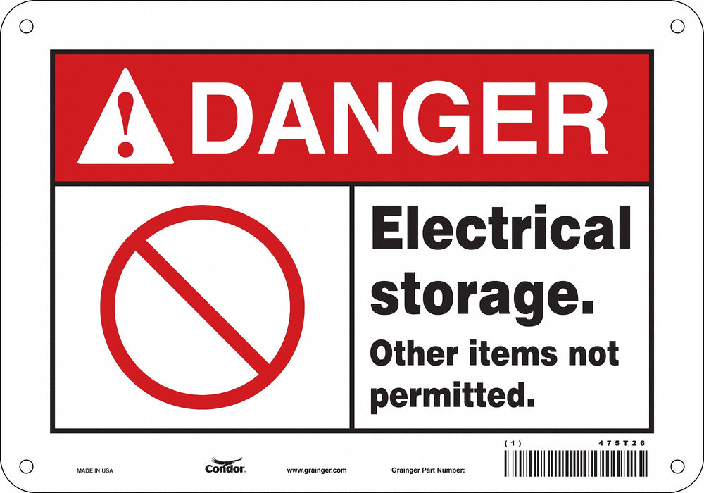 Safety Sign 7 in x 10 in Polyethylene