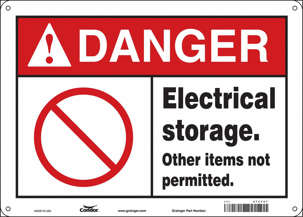 Safety Sign 10 in x 14 in Polyethylene