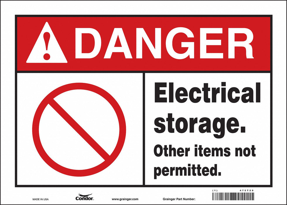 Safety Sign 10 in x 14 in Vinyl