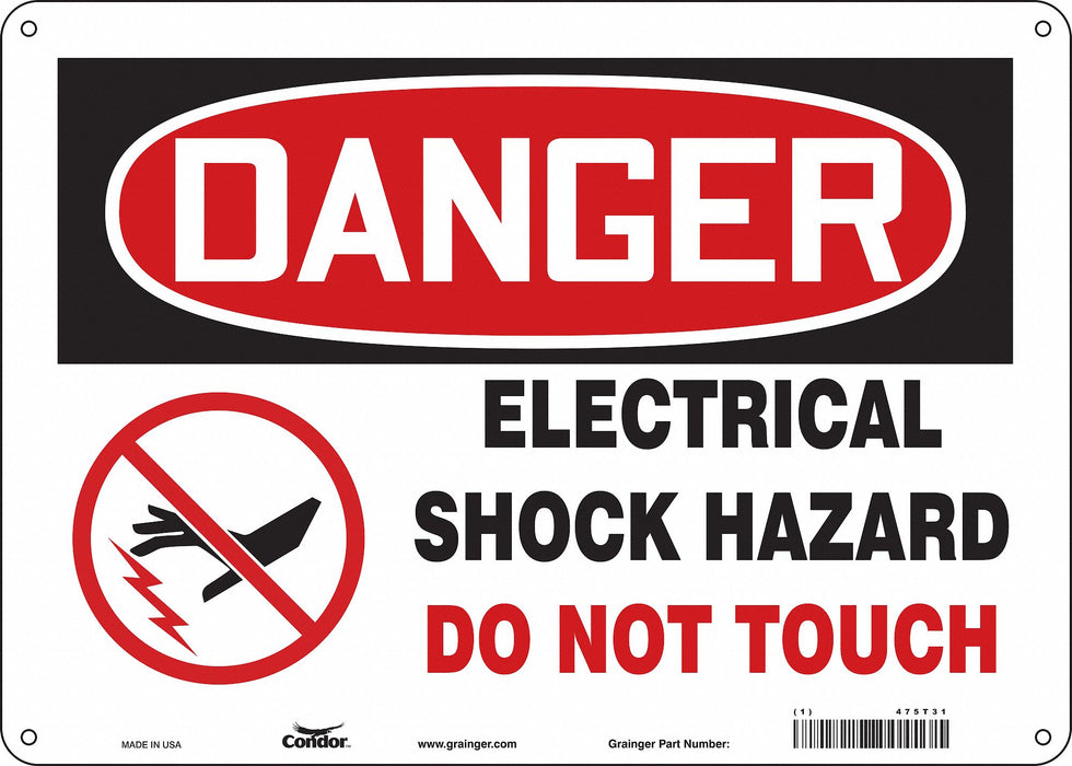 Safety Sign 10 in x 14 in Aluminum