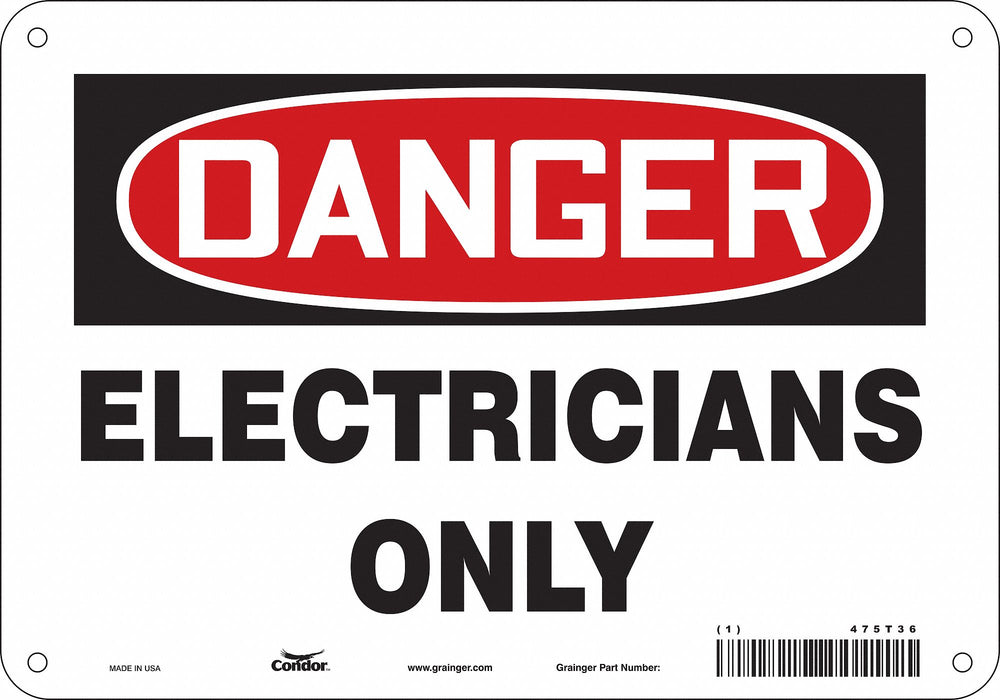 Safety Sign 7 in x 10 in Aluminum