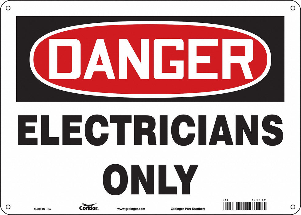Safety Sign 10 inx14 in Polyethylene