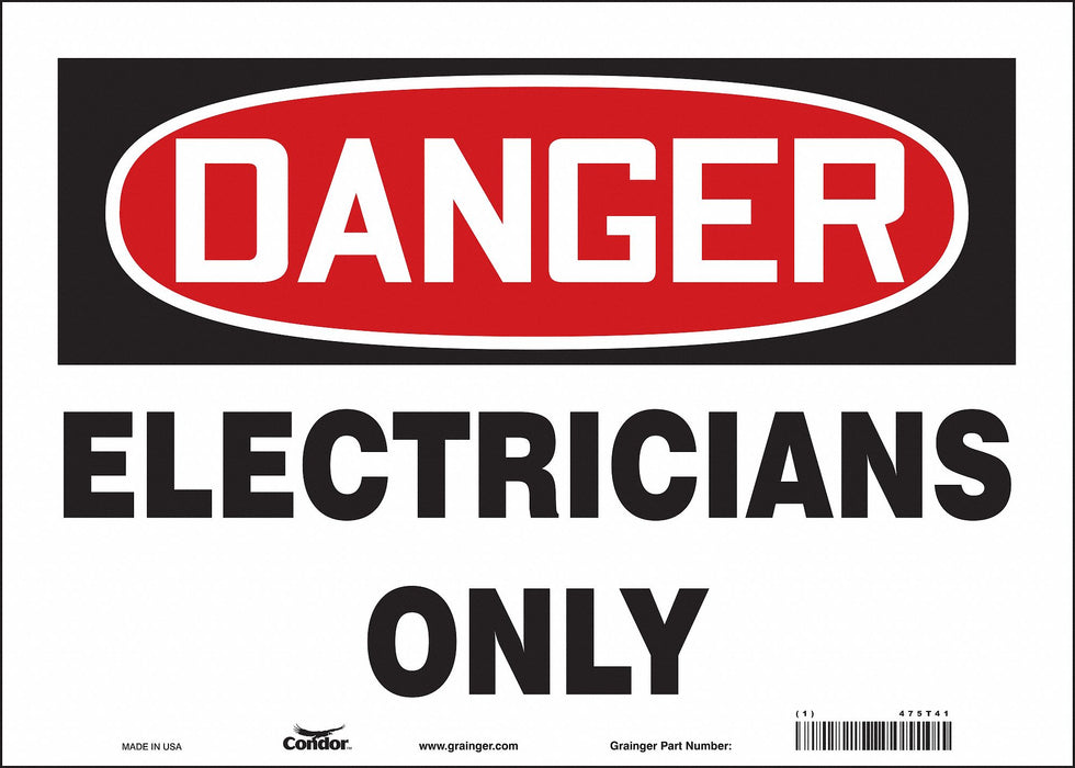 Safety Sign 10 in x 14 in Vinyl