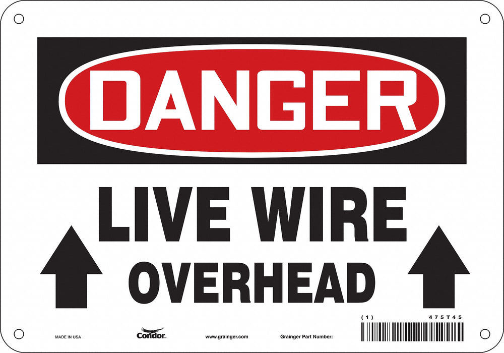 Safety Sign 7 inx10 in Polyethylene