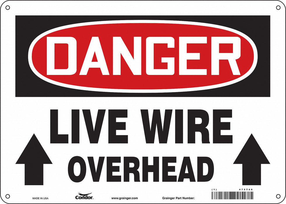 Safety Sign 10 inx14 in Polyethylene