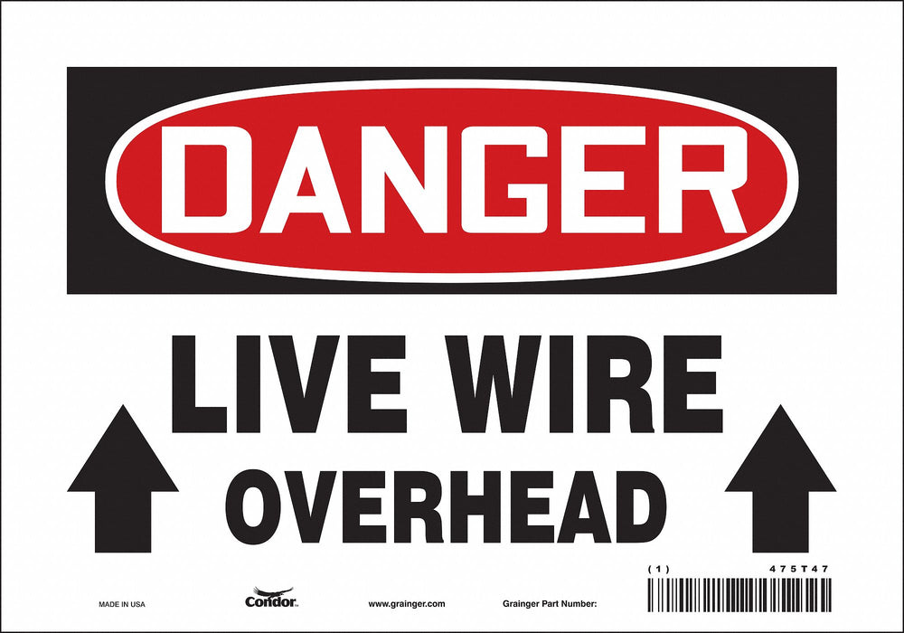 Safety Sign 7 in x 10 in Vinyl