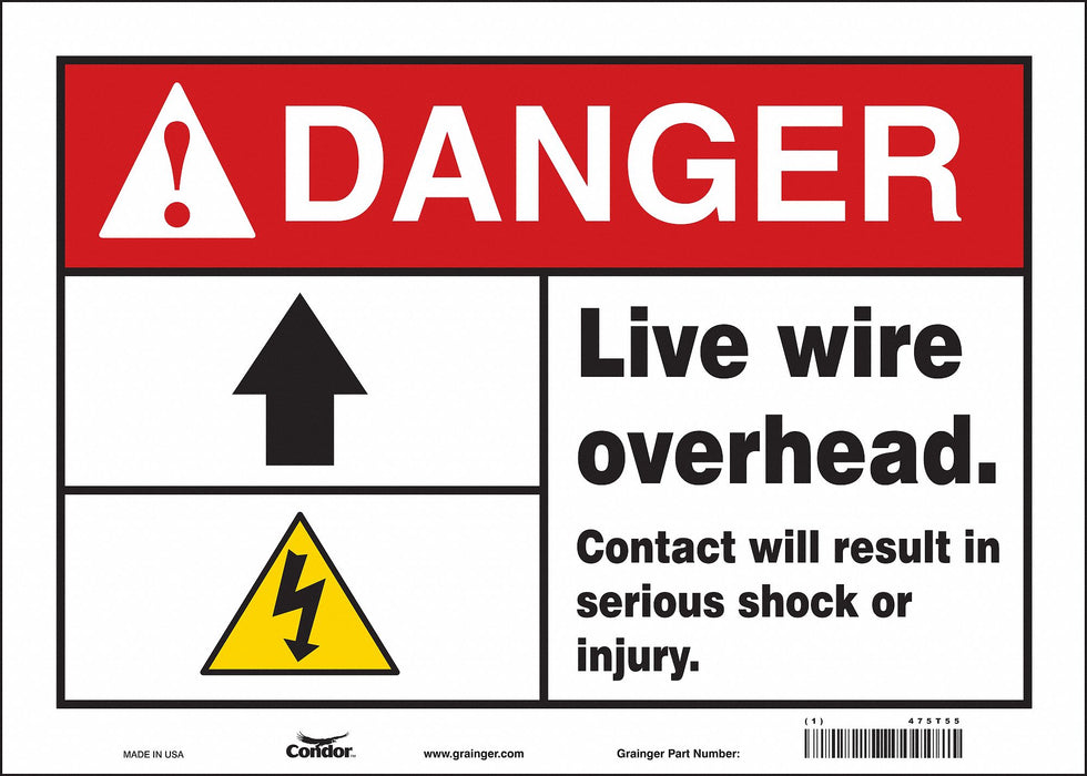Safety Sign 10 in x 14 in Vinyl