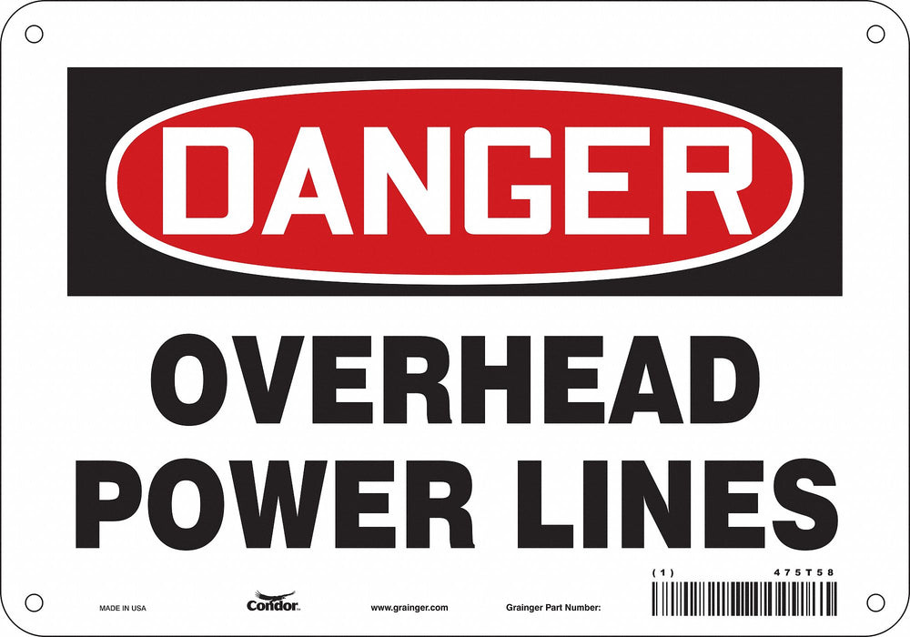 Safety Sign 7 inx10 in Polyethylene