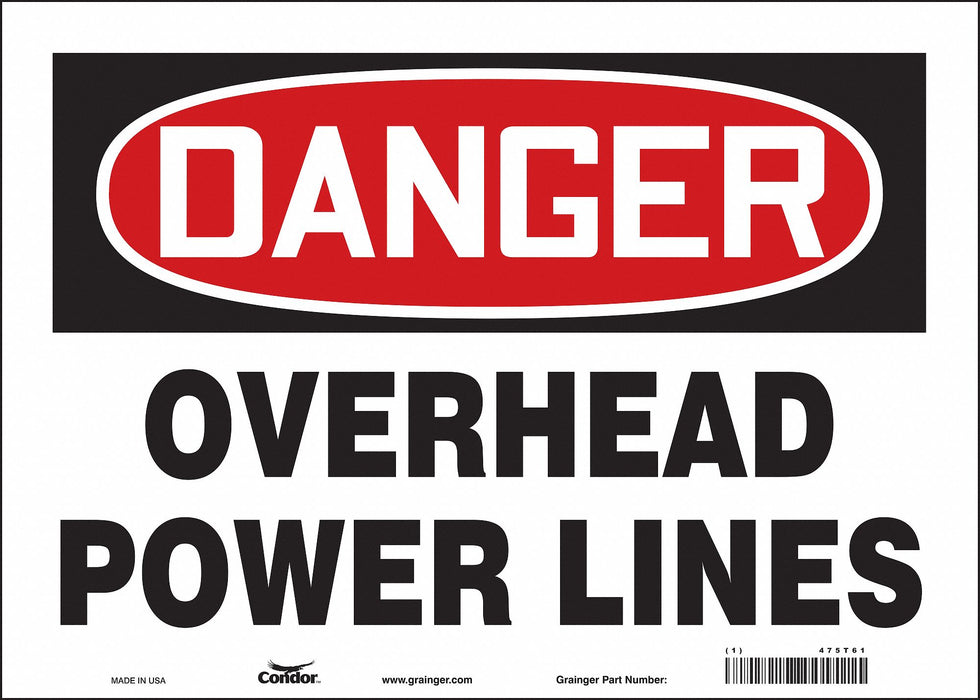 Safety Sign 10 inx14 in Vinyl