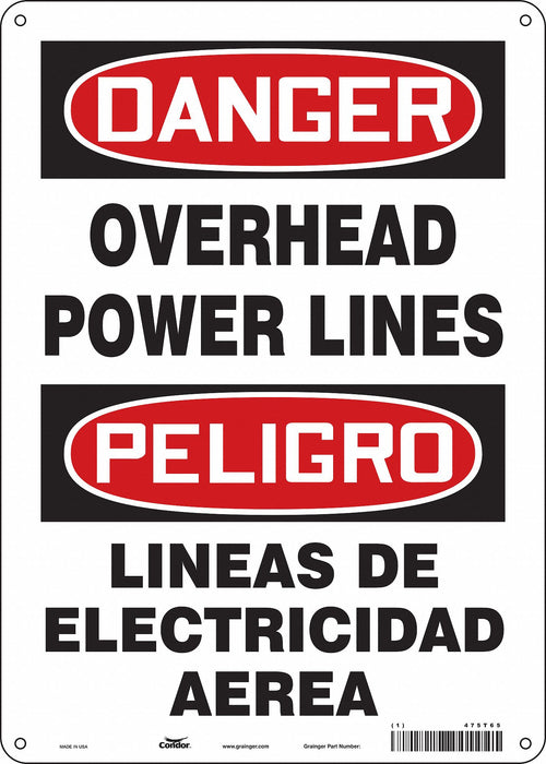 Safety Sign 14 inx10 in Polyethylene