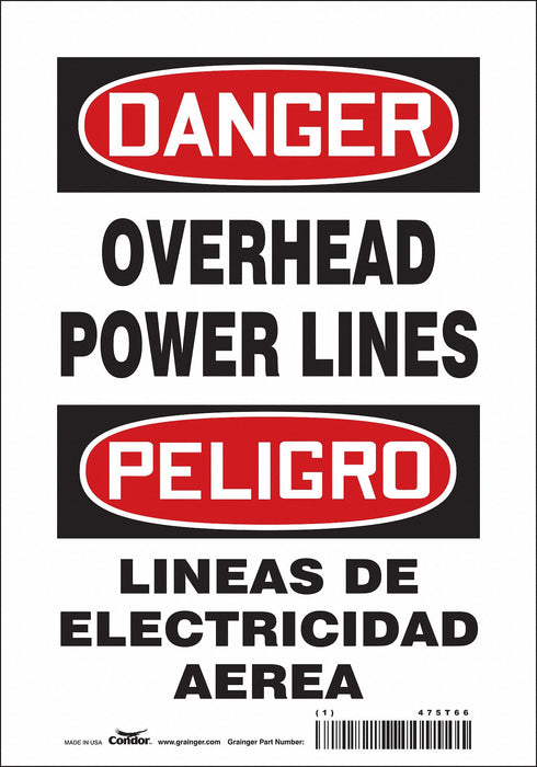 Safety Sign 10 in x 7 in Vinyl