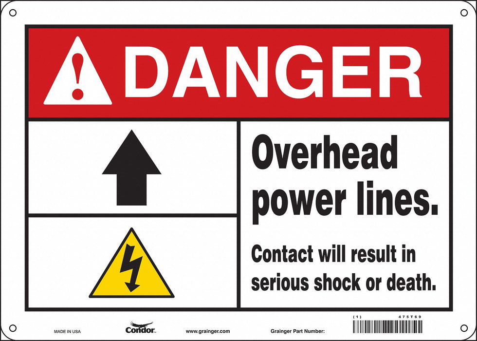 Safety Sign 10 inx14 in Aluminum