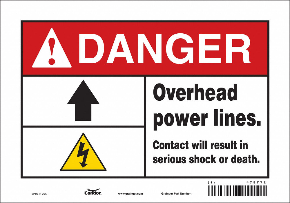 Safety Sign 7 inx10 in Vinyl