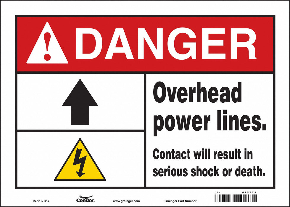 Safety Sign 10 inx14 in Vinyl