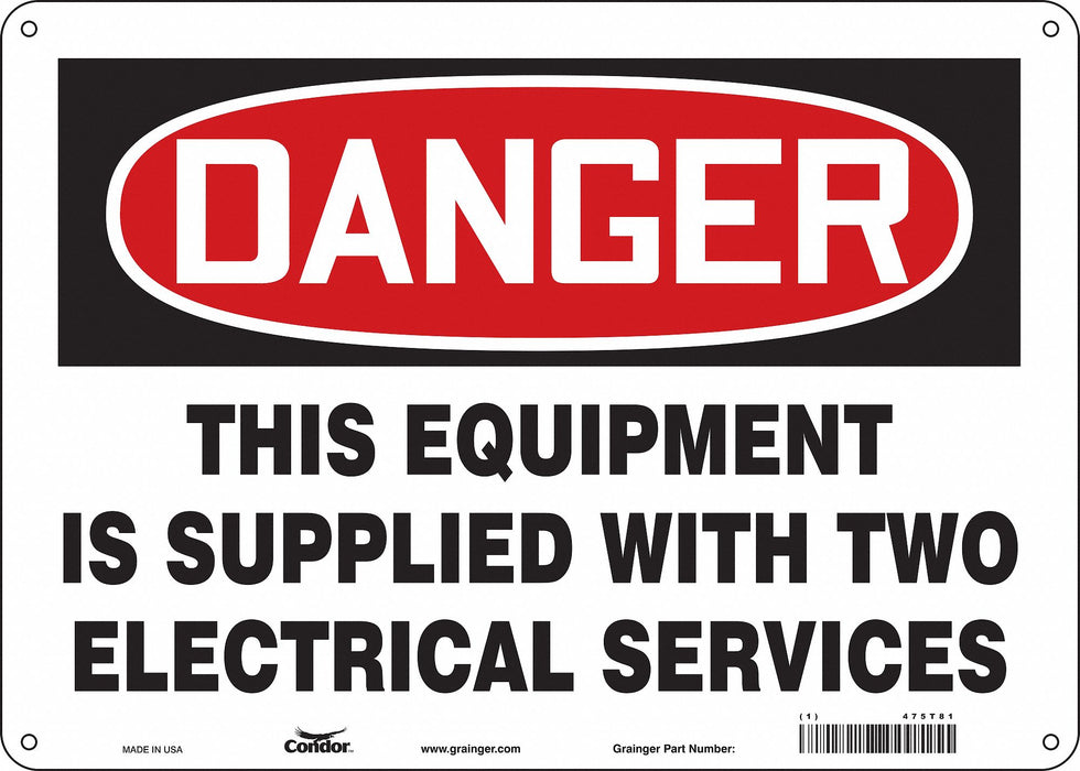 Safety Sign 10 in x 14 in Aluminum