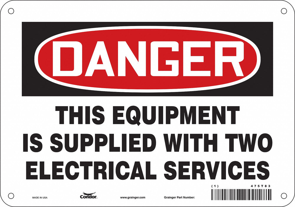 Safety Sign 7 in x 10 in Polyethylene