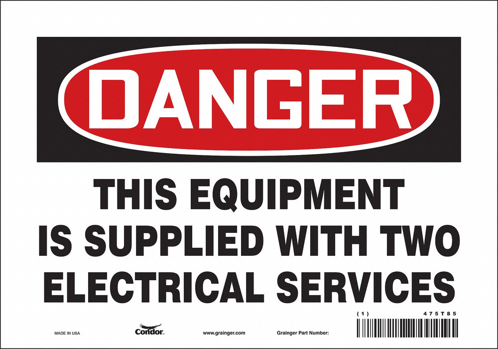 Safety Sign 7 inx10 in Vinyl