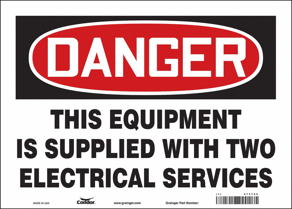 Safety Sign 10 in x 14 in Vinyl