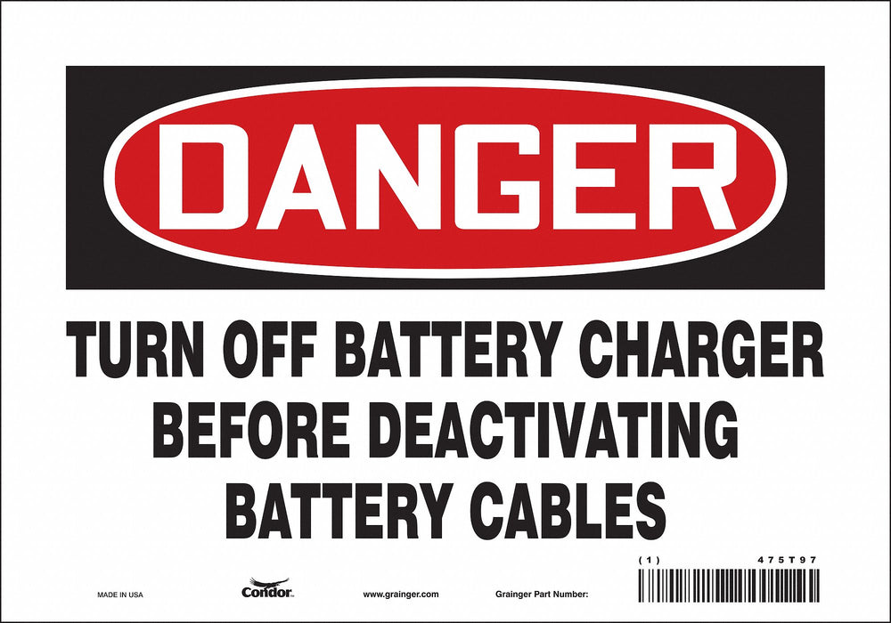 Safety Sign 7 in x 10 in Vinyl