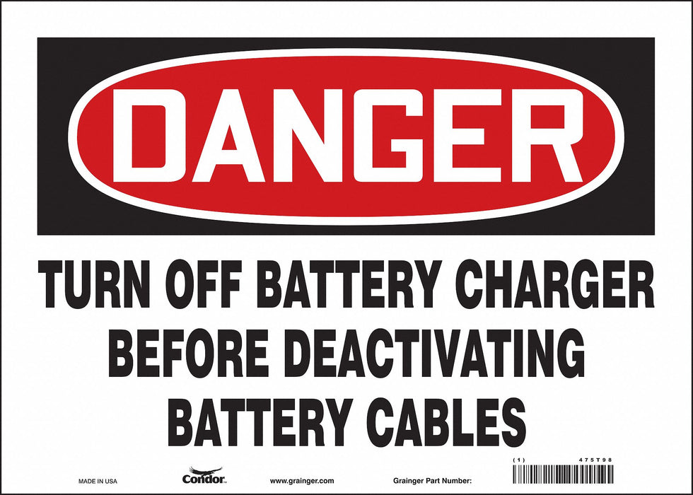 Safety Sign 10 inx14 in Vinyl