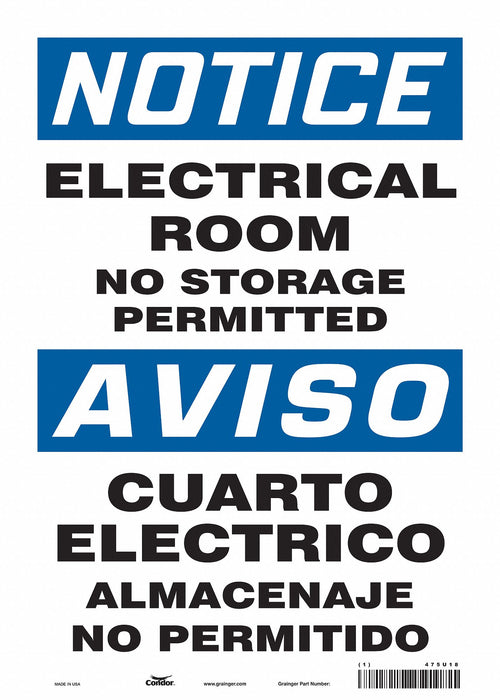 Safety Sign 14 in x 10 in Vinyl