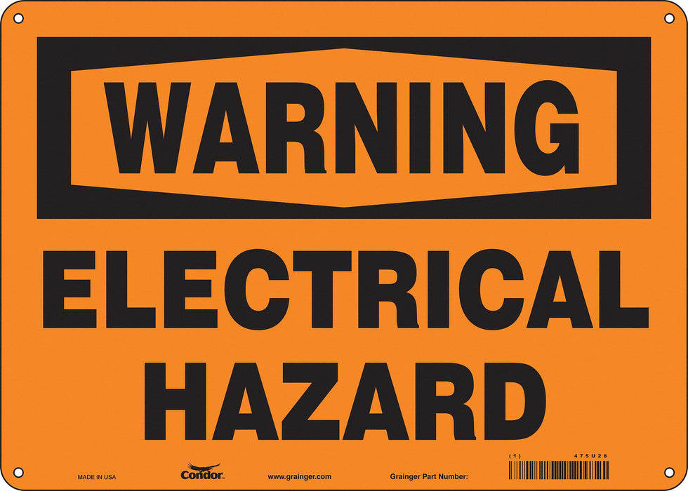Safety Sign 10 inx14 in Polyethylene