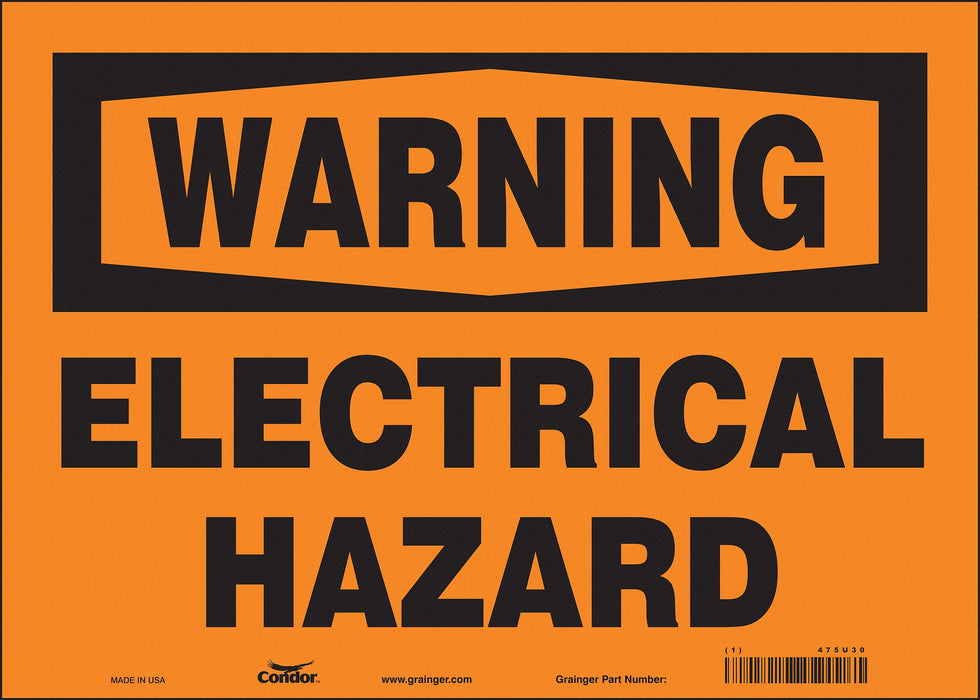 Safety Sign 10 in x 14 in Vinyl