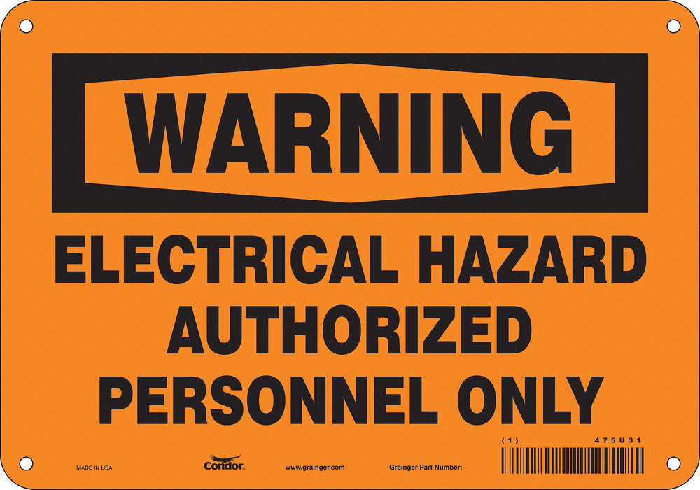 Safety Sign 7 in x 10 in Aluminum