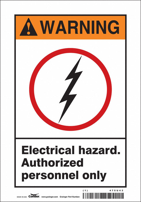 Safety Sign 10 inx7 in Vinyl