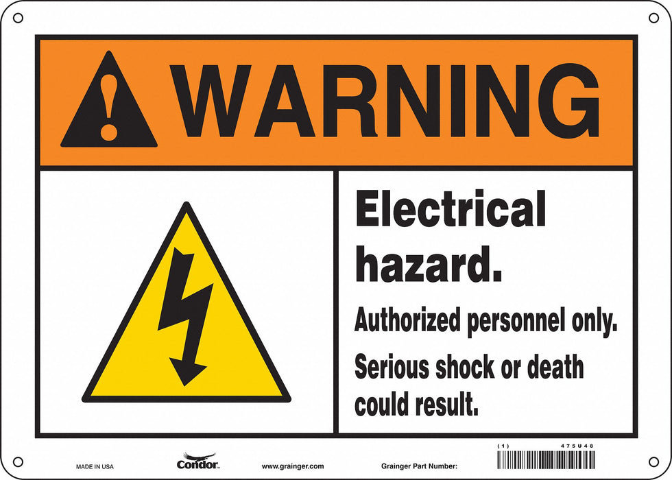 Safety Sign 10 inx14 in Polyethylene