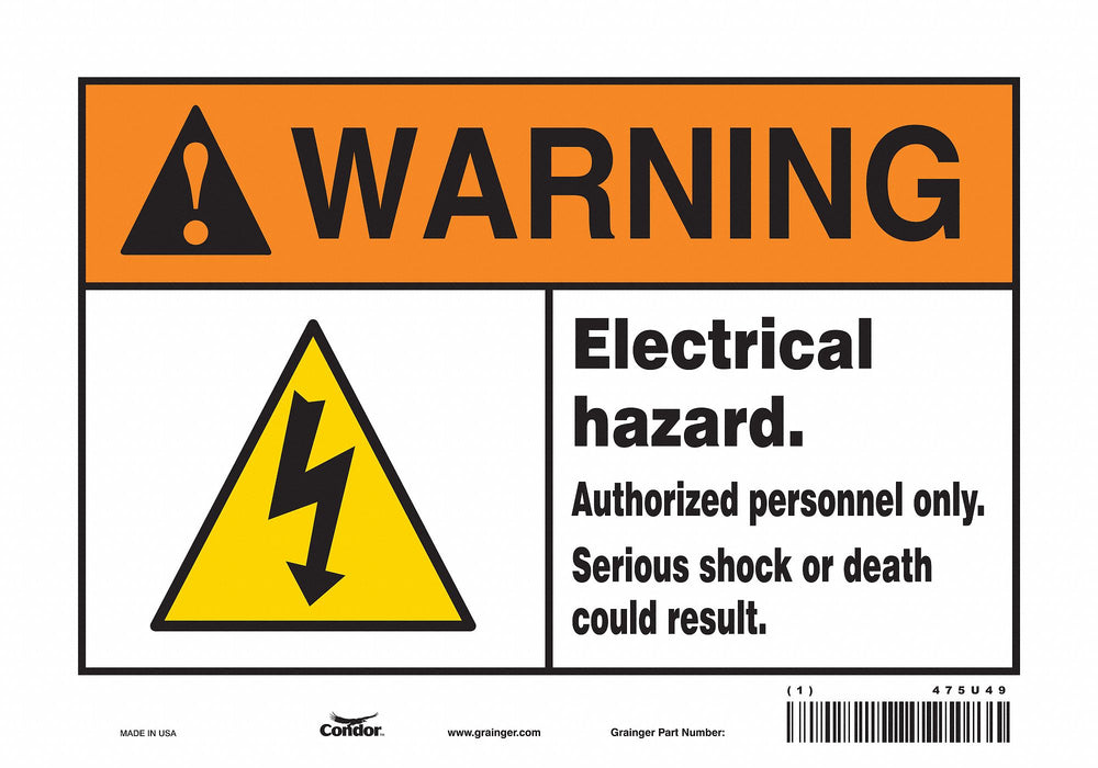 Safety Sign 7 inx10 in Vinyl