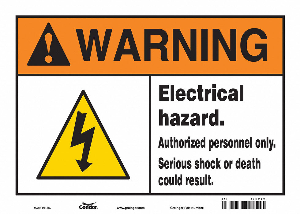 Safety Sign 10 in x 14 in Vinyl