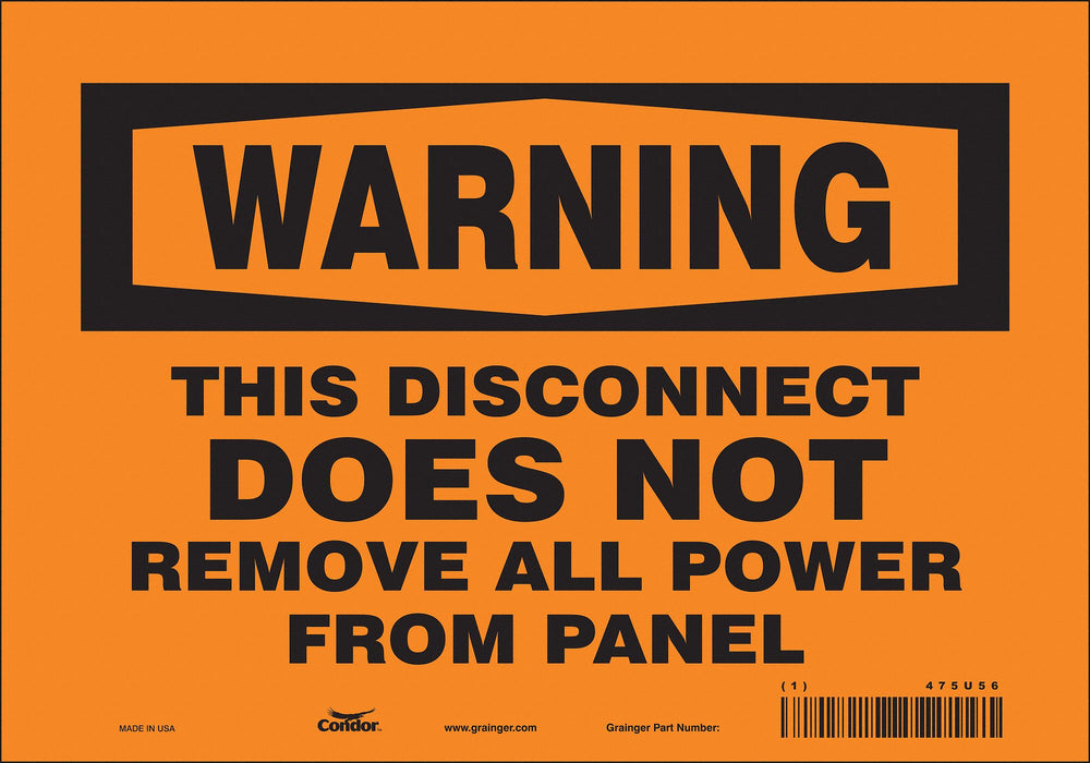 Safety Sign 7 in x 10 in Vinyl