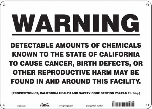 Safety Sign 14 Wx10 H 0.032 Thickness