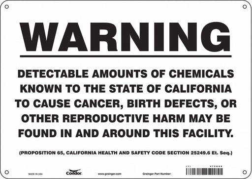 Safety Sign 14 Wx10 H 0.055 Thickness