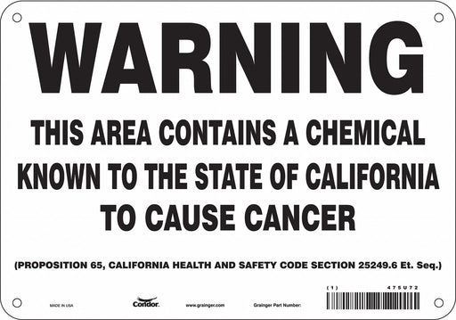 Safety Sign 10 Wx7 H 0.032 Thickness