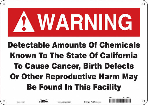 Safety Sign 14 Wx10 H 0.032 Thickness